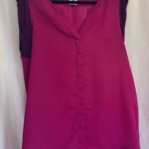Cabi Raspberry Sleeveless Shirt